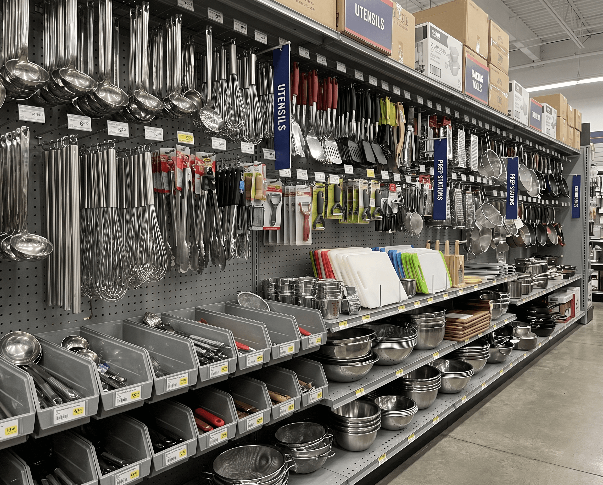 Restaurant supplies in stock